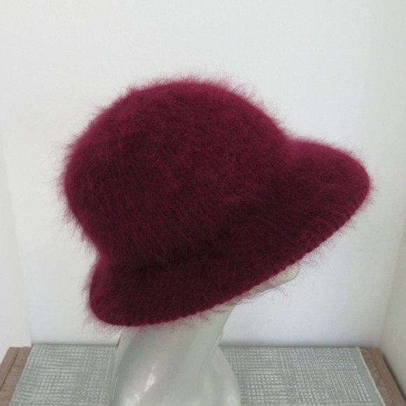 VTG Hudson's Hat Women’s Angora Wool Hat, Very Warm Sz S/M 21.5" Circumference - Picture 2 of 10